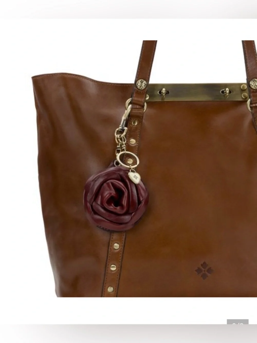 Patricia Nash rose keychain bag charm